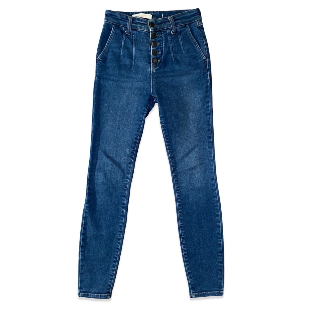 Anthropologie Pilcro Jeans High Rise Skinny Womens 26 Stretch Blue Denim